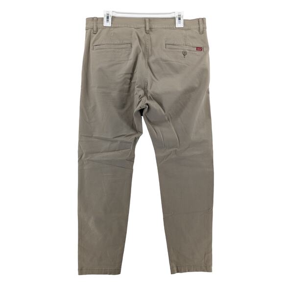 Levi XX Chino Standard Jeans 34x30 Beige Tan Mens High Rise Tapered‎ Legs WPL423 - Picture 2 of 10